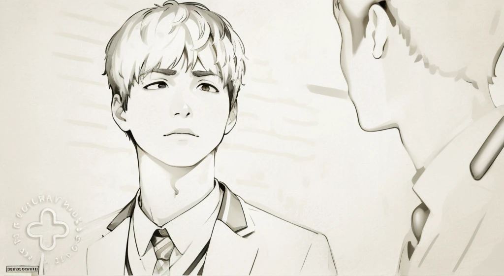There are two 17-year-old boys who look at him suspiciously with resentment.