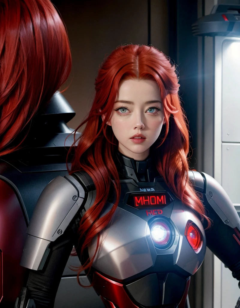 AMBER HEARD, ((red hair)), robocop