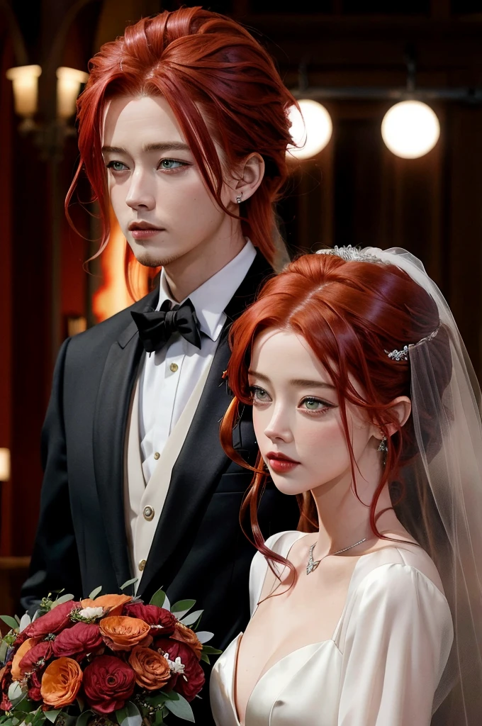 AMBER HEARD, ((red hair)), beautiful wedding
