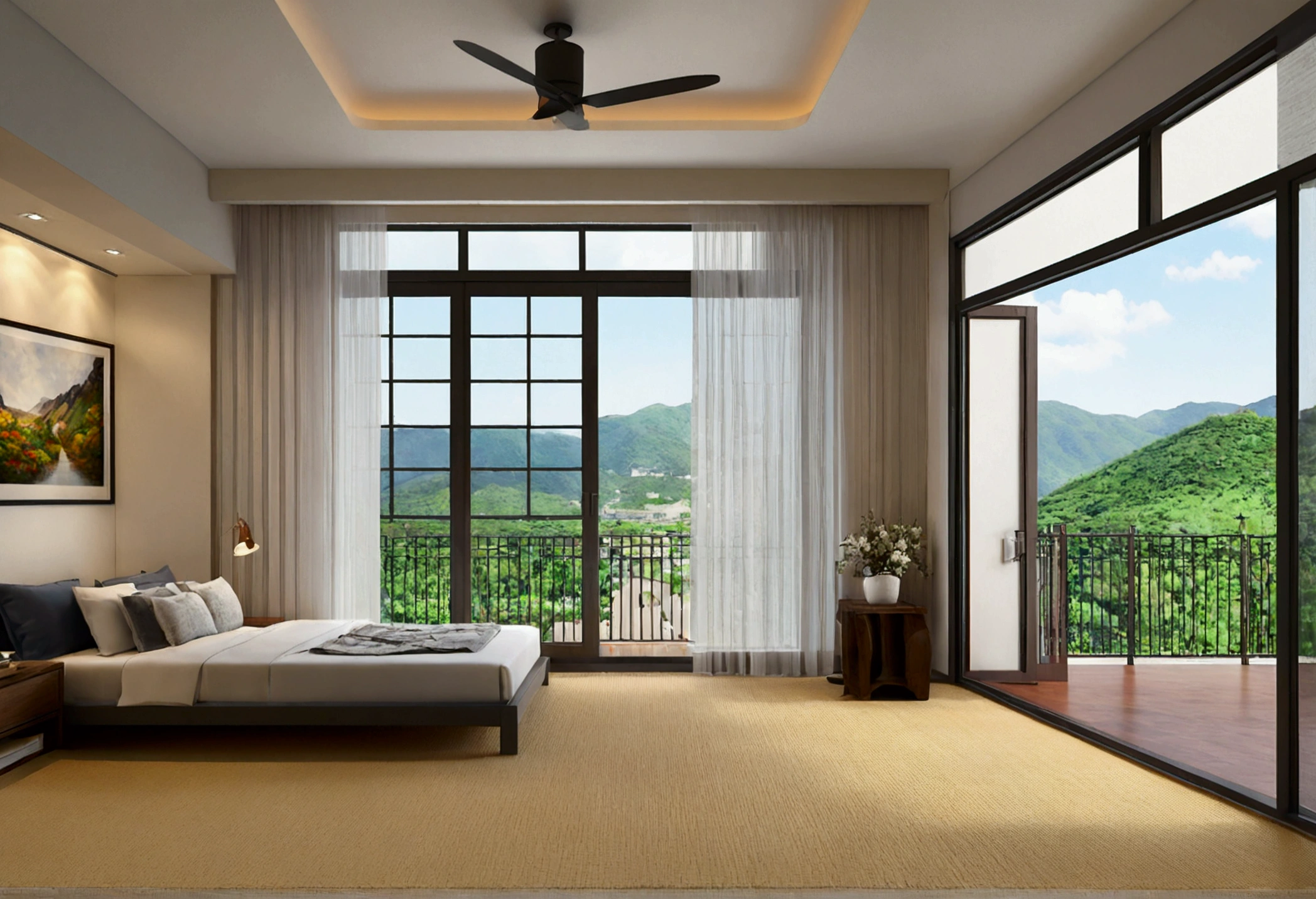 one's home, Large windows and beautiful views,High Girl Room,6 tatami mats,Highest quality, 8k, High resolution, masterpiece:1.2, Very detailed, Realistic:1.37, High resolution, 超High resolution, Ultra-fine painting, Very detailed, Professional, Vibrant colors