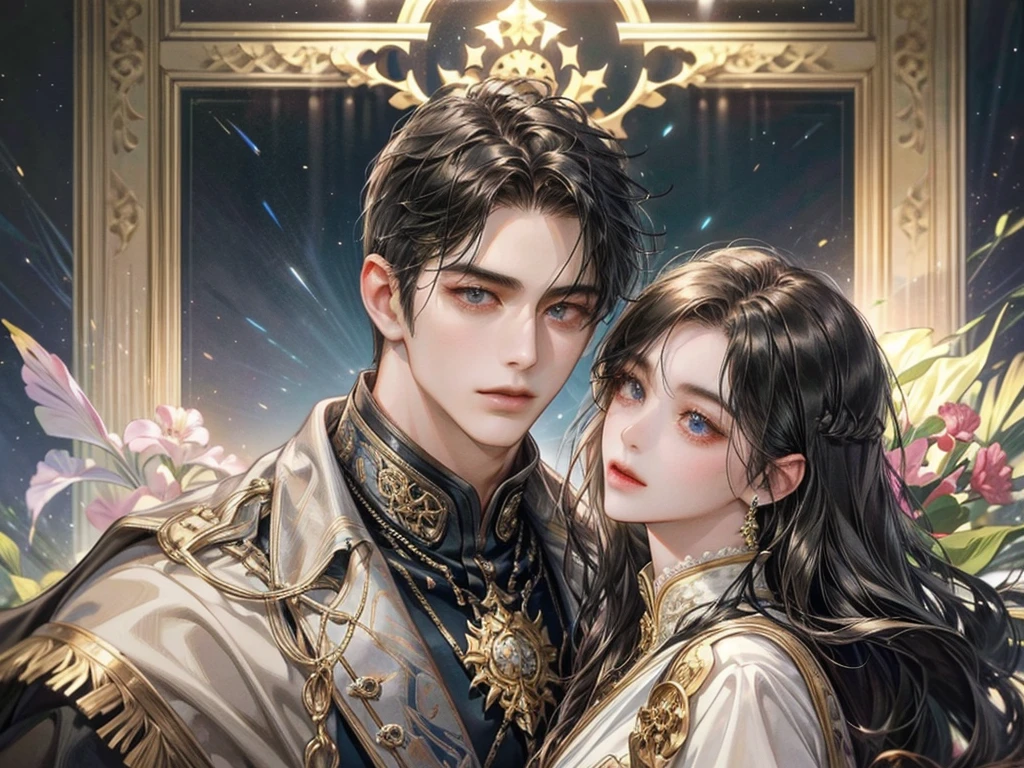 god of light, Handsome, definite, high quality, Handsome, realistic, portrait-like, definite 손, definite 얼굴, definite 눈, definite mouth, definite mouth술, definite 눈.nose.mouth, Handsome, wonderful, Occidental, European descent, black blonde hair, fantasy, fantasy