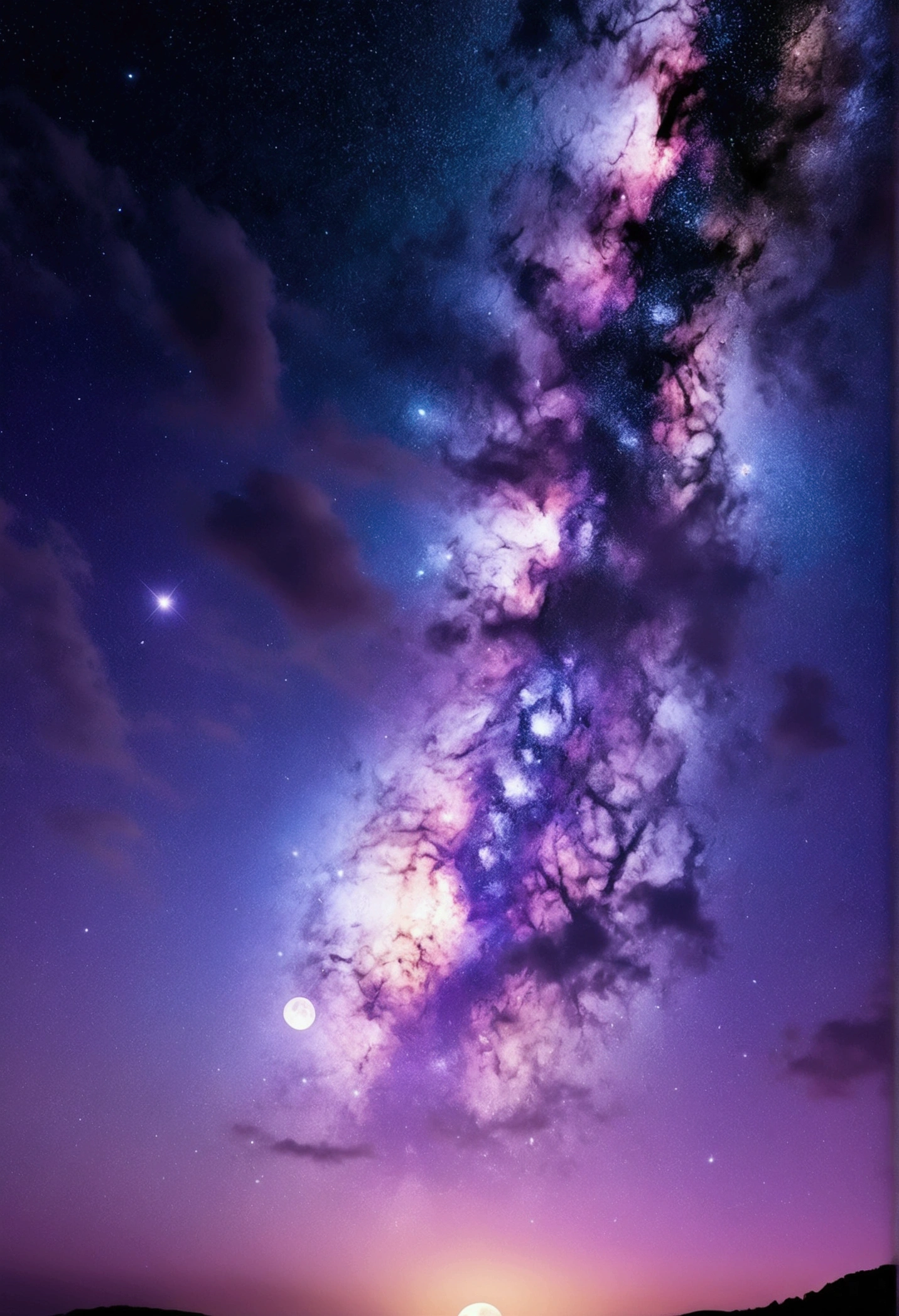 Purple lunar sky