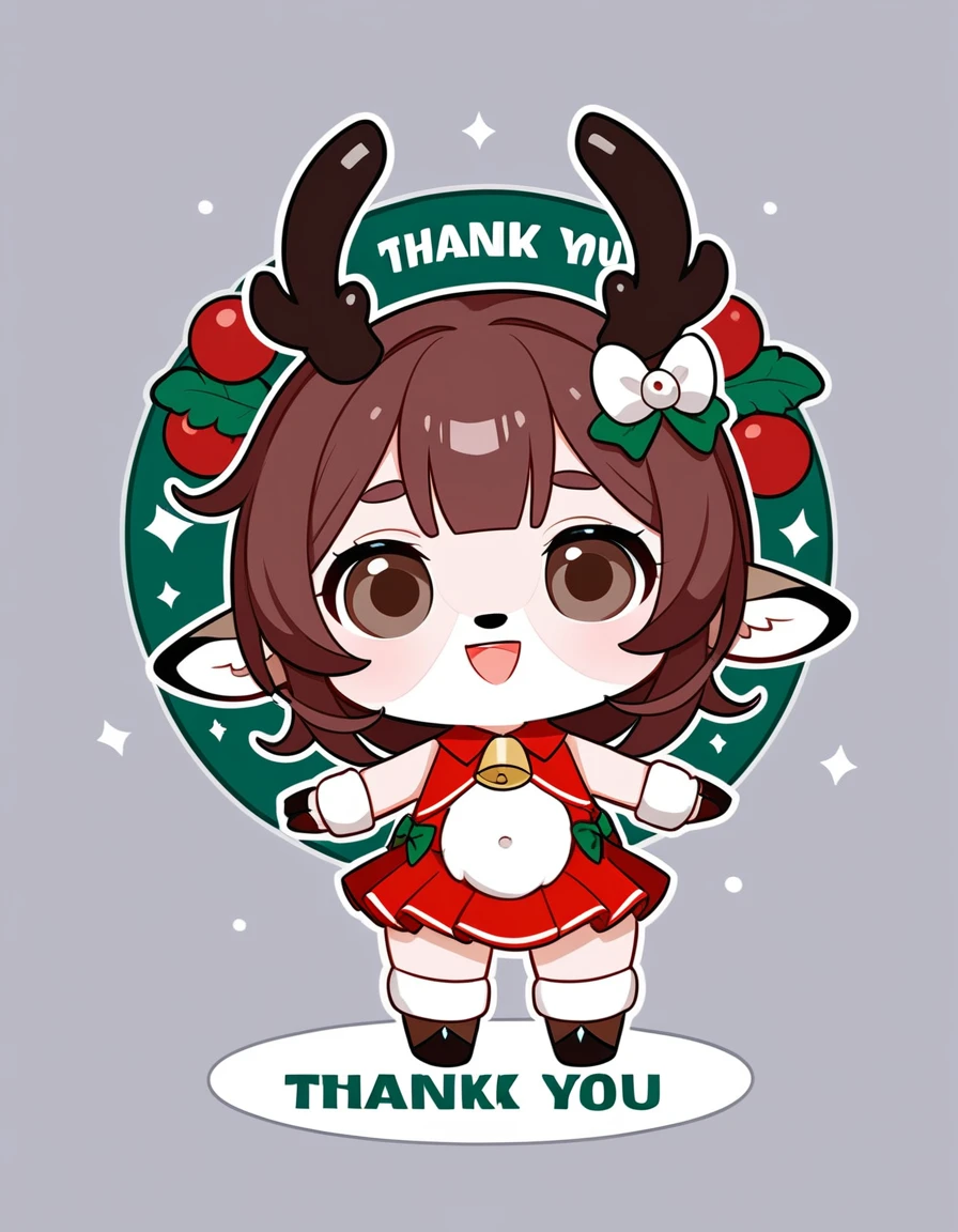 deer, chibi form, thank you