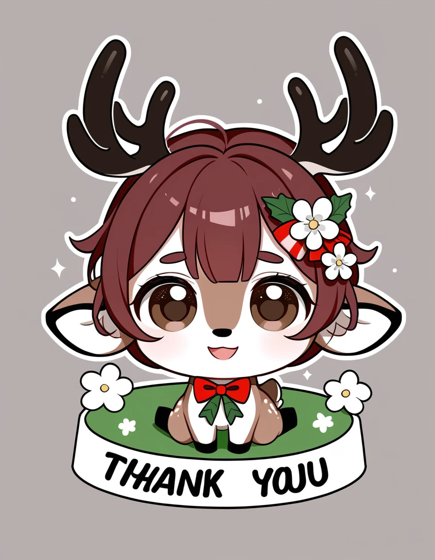 deer, chibi form, thank you
