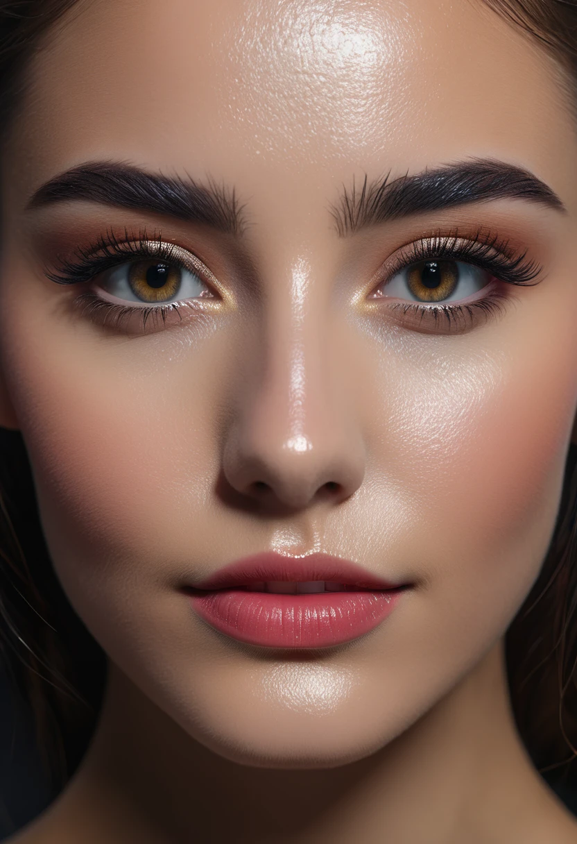 Portrait 8k d&#39;une photo d&#39;une belle fille noire, cheveux noirs, Tout le corps, réaliste, peau naturelle, Douce lumière du soleil, Peau texturée, complexe, élégant, très détaillé, majestueux, la photographie numérique, (chef-d&#39;œuvre, éclairage latéral, de beaux yeux finement détaillés: 1.2), hdr, cum on face, thick cum, cum on lips