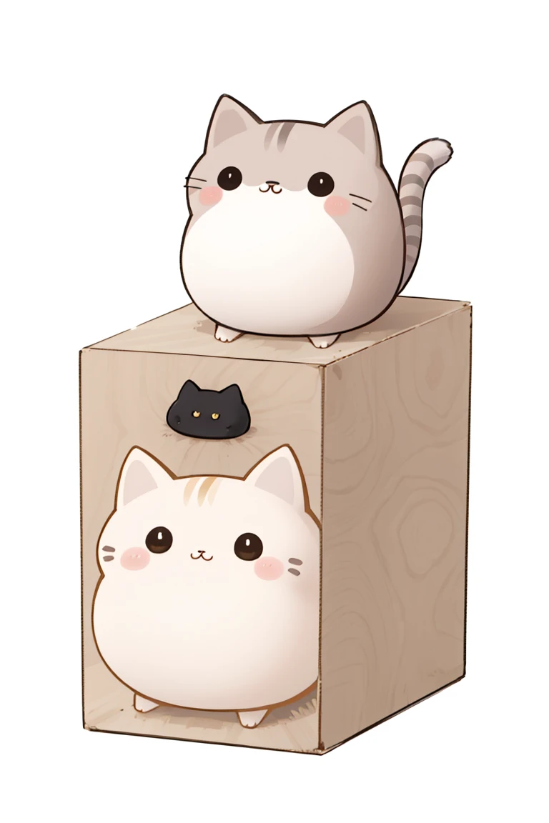 a group of Cat sitting on top of each other on a beige background, cute Cat, かわいいCat, かわいいCatのアニメビジュアル, Pusheen&#39;s Style. comics, CatCatCat, アニメのCat, Cute digital art, Cute illustrations, Catのデザイン, Stacked around, Cute artwork, Cat, かわいいcomics, かわいい子Cat, Cat and plants --ar 16:9 --q 2 --s 350 --niji 5 