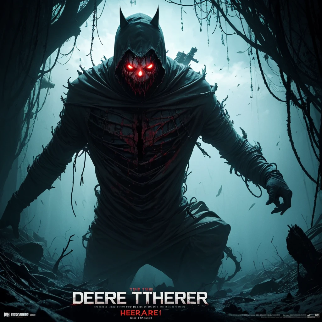 Horror slasher thriller sci-fi title horror in the depths horror movie poster