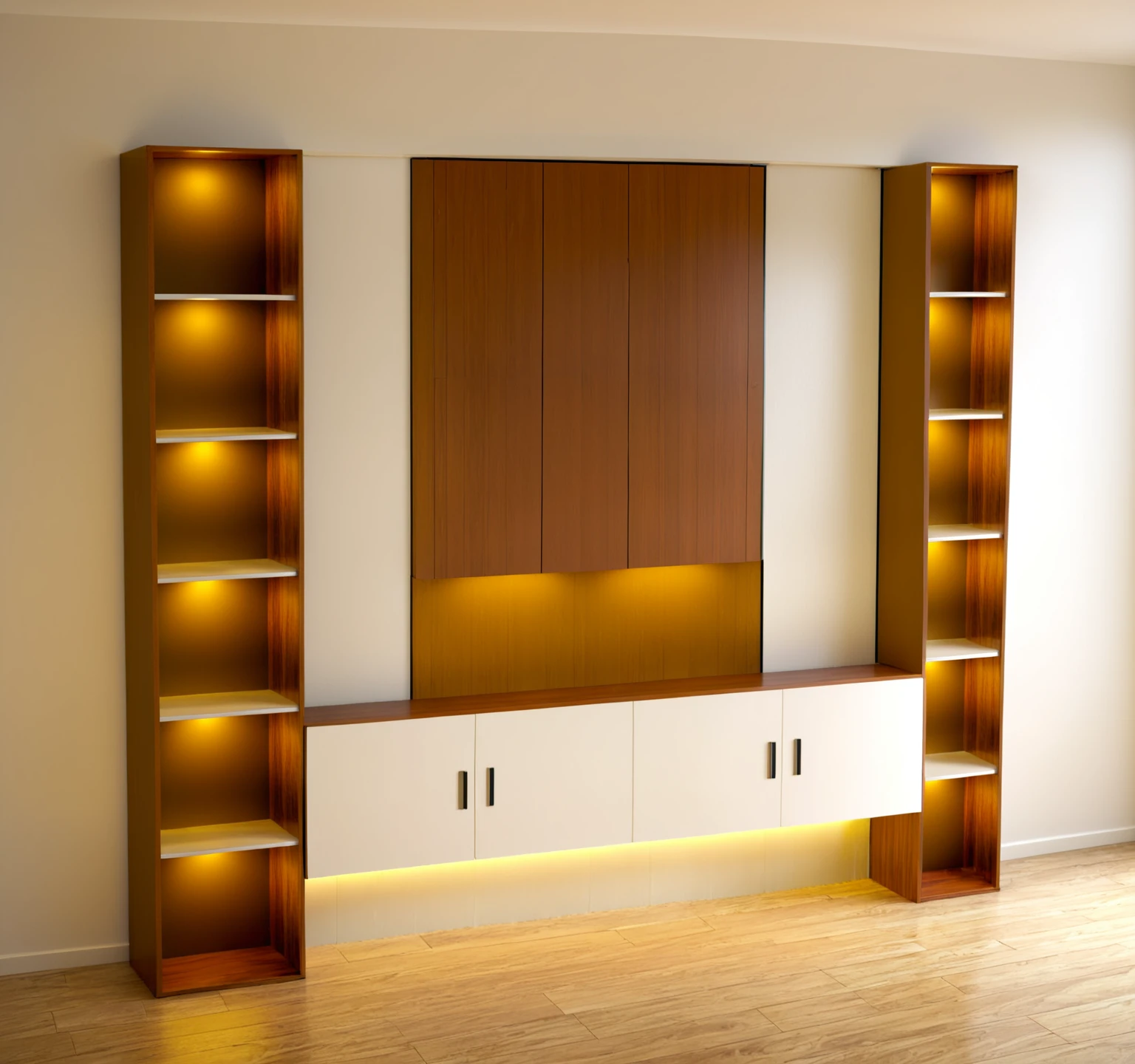 a rendering of'une télévision montée sur un mur avec un panneau en marbre, marble and wood and glass, furniture concept photo!!, 3d rendering, 3d rendering, 3D model rendered, with detailed wood, neotraditional modern, Mixed materials, conception 3D, conception 3D, 3d rendering détaillé, detailed 3D rendering, furniture'Armoire, notion 3D