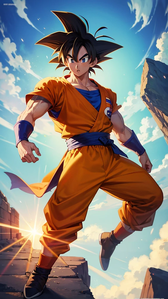 Goku from Dragon ball , Looking handsome, HD wallpaper, masterpiece, anime.