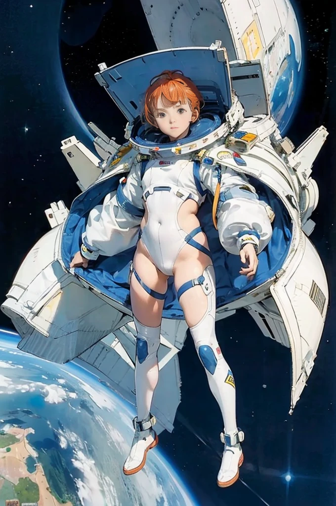 girl in a spacesuit, Portrait Anime Astronaut Girl, By Yoshiyuki Tomino, Space Girl, by Otomo Katsuhiro, Artist: Katsuhiro Otomo, Kshat, Inspired by Chris Moore, Space Molly, inspired Krentz Kuschaert, Krentz Kuschaert, Works that influenced Victor Mosquera