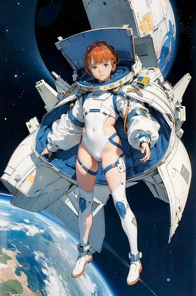 girl in a spacesuit, Portrait Anime Astronaut Girl, By Yoshiyuki Tomino, Space Girl, by Otomo Katsuhiro, Artist: Katsuhiro Otomo, Kshat, Inspired by Chris Moore, Space Molly, inspired Krentz Kuschaert, Krentz Kuschaert, Works that influenced Victor Mosquera
