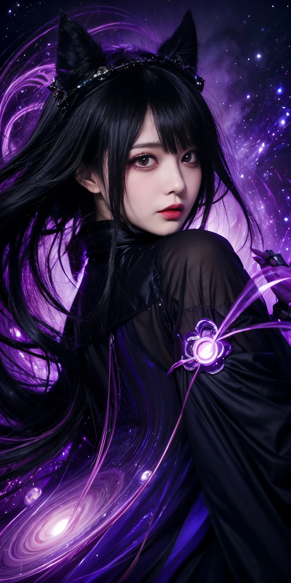 (highest quality,High resolution:1.2),(dark,Threatening:1.1),(Bad luckな:1.1), In the vortex of space,
Heart of a Goth Maiden, Very dark shade.
Her Eyes, Like dazzling fur in a starless haze,
A symphony of despair in their eyes.
Her Mogul Snaps, Mysterious Cemetery,
Think about it, The source of her sadness.
Black hair swaying in the moonlight,
She weaves despair into her dreams.
oh, Her Soul, Shadow'Embrace,
Take me to space.
At each step of the Kelhudelgoring, She summons darkness,
Dance of the Void, Whippler Big Spark.
Her touch is the cold caress of the void,
In her vague existence, I am left confused.
For Love, Bumblewisk, Cosmic Power,
Stars shining in the endless night.
Confusion swirls, Let the emptiness cry out,
Our love is a dazzling dream in the universe.
Gothic Witch of the entire star world,
In your void, I find my soul.
Hypermaximalist, Anime Style, Breathtaking oil paintings, Surreal, Ultra-realistic digital illustrations that mimic the style of oil paintings, Blends seamlessly with Alex Grey'Psychedelic fantasy art by H'The Aesthetics of Biomechanics.R. Giger. Great composition, masterpiece, highest quality, (devil,Satan,Lucifer:1.1),(devilish:1.1),(Bad luck,Bad luckな:1.1),(Powerful figure:1.1、Big Breasts、Glasses) 、 ((((Huge glasses, Nerd Glasses, thick glasses, Round Glasses)))),(((Big Breasts)))、(Red eyes glow:1.6)、(Red glowing eyes,Sharp teeth:1.1),(Black wings,thick,shabby:1.1),(hellish landscape:1.1),(fire,sulfur:1.1),(Threatening atmosphere:1.1),(dark shadows,Threatening presence:1.1),(Bad luck clouds,Stormy Skies:1.1),(dark,Spooky atmosphere:1.1),(Bad luck aura,Evil energy:1.1),(dark aura,cigarette:1.1),(Extreme heat,Burning Flames:1.1),(Surreal,Nightmare Visions:1.1),(Predicting the end:1.1),(Twisted corners,Fiery crown:1.1),(Bad luck whispers,devilish laughter:1.1),(Cry of pain,echoing screams:1.1),(Bad luck symbols,Ancient runes:1.1),(Mysterious Relic,dark artifacts:1.1),(Infernal Ritual,Ritual sacrifice:1.1),(devilish minio