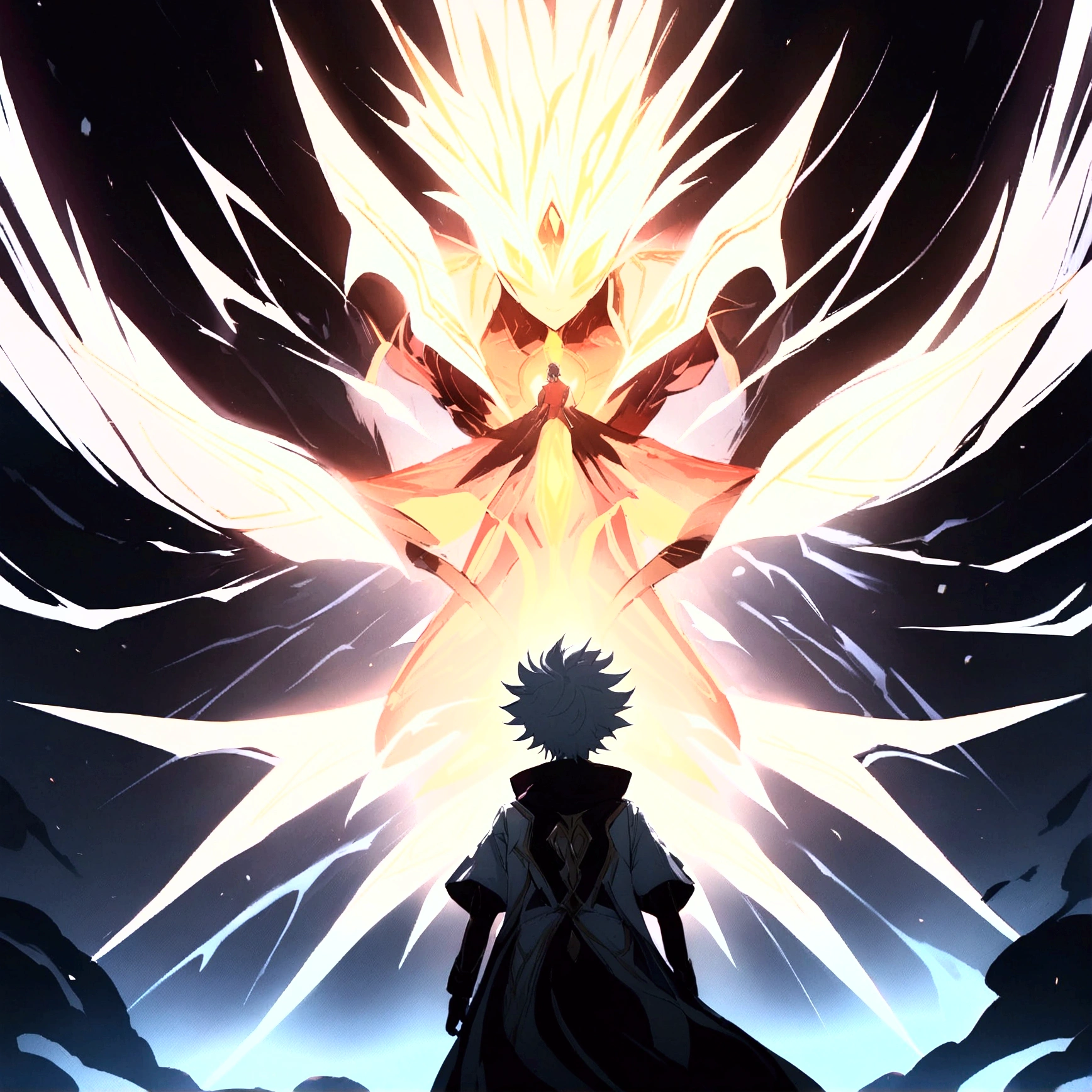 Killua godspeed form and Gojo fused