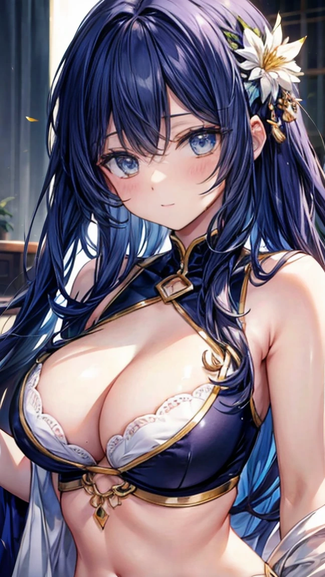 8K High Resolution、Highest quality、Anime Face、Anime Eyes、Beautiful glowing blue eyes、Big Breasts、A chest that's about to burst、Show your nipples and invite、Lying in bed、It looks comfortable.、Muscular body、Muscular and well-muscled legs、Blonde curly hair、Full body bondage style、Plump body
