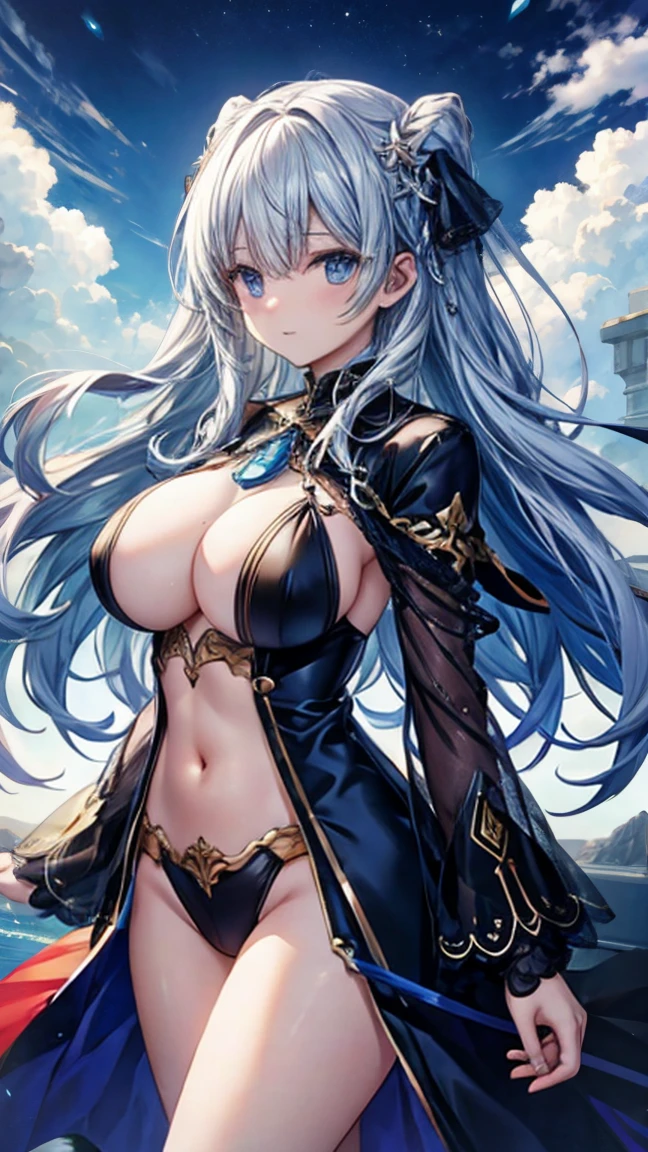 8K High Resolution、Highest quality、Anime Face、Anime Eyes、Beautiful glowing blue eyes、Big Breasts、A chest that&#39;s about to burst、Show your nipples and invite、Lying in bed、It looks comfortable.、Muscular body、Muscular and well-muscled legs、Blonde curly hair、Full body bondage style、Plump body