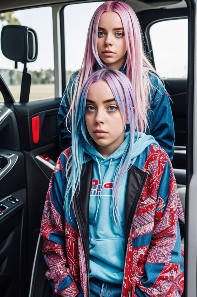 billie eilish showing her ass and looking at the camera, wearing hello kitty panties
