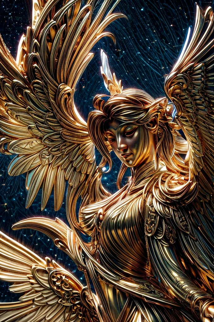 A beautiful couple of angels in love, mystical energy, medieval aesthetics, celestial aesthetics, lush flowers, golden light, intricate details, ornate wings, heavenly glow, ethereal atmosphere, dreamlike vision, photorealistic, 8k, ultra-detailed, masterpiece, vibrant colors, dramatic lighting, cinematic perspective, fantasy art