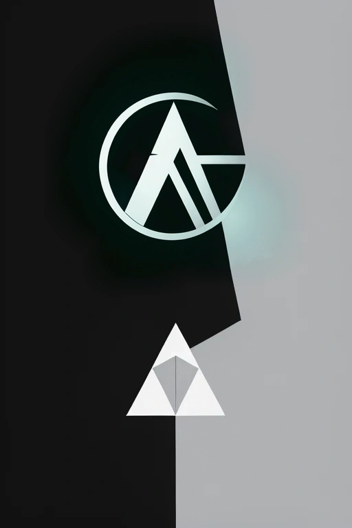 a north the south symbol,abstract geometric design,minimalist,minimalistic,simple,clean,balance,symmetric,symmetrical,black and white,high contrast,modern,contemporary,line art,vector,illustration,digital art,sharp focus,4k