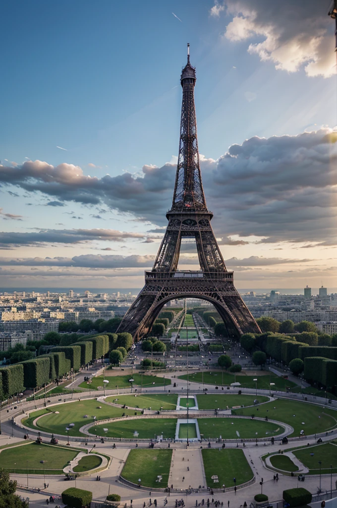 The romantic Eiffel Tower