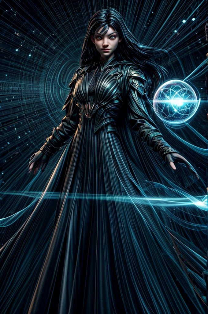 Parallel reality, multidimensional energy, matrix, energy system, codes and symbols in the sky, cinematic lighting, dramatic atmosphere, volumetric fog, intricate digital art, highly detailed, vibrant colors, 8K, photorealistic, award-winning concept art, cinematic composition, dramatic chiaroscuro, glowing energy orbs, floating data streams, complex fractal patterns, dynamic energy fields, mesmerizing visuals