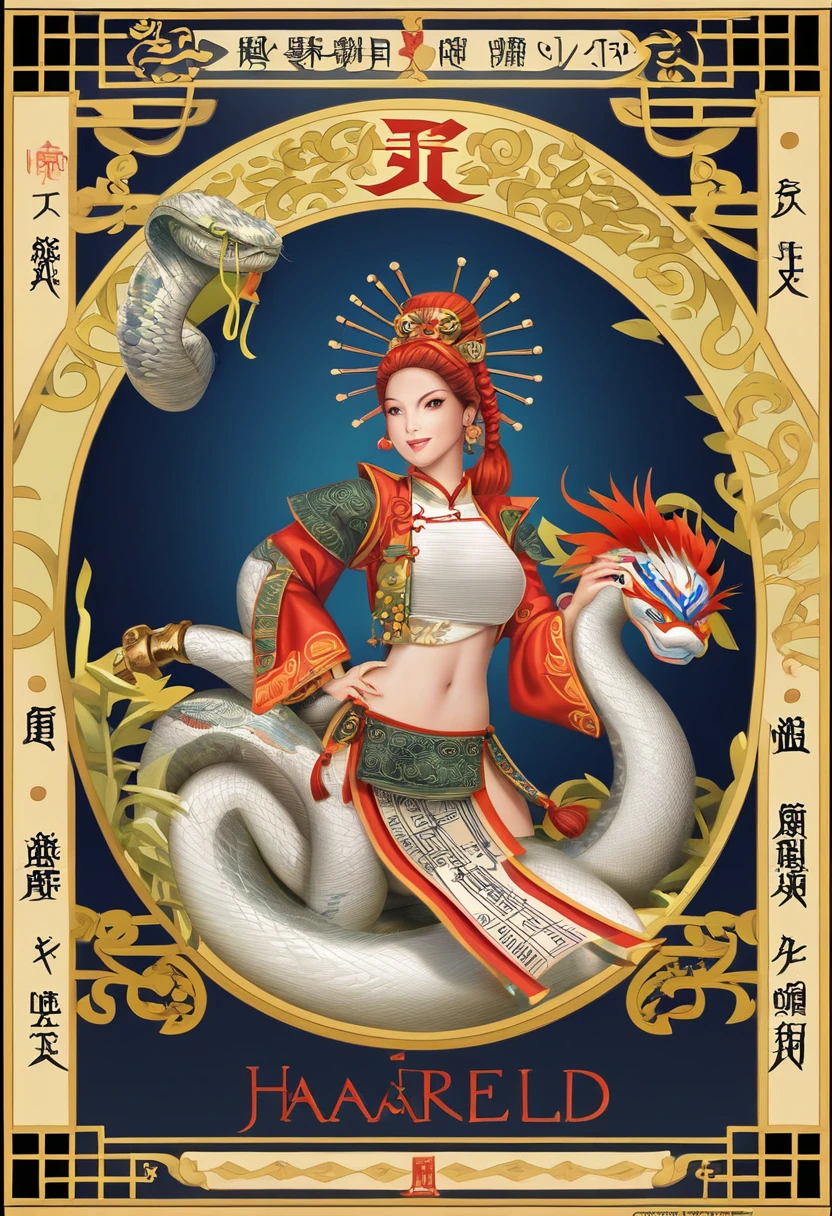 cover page, Four major folk legends of ancient China, The Legend of the White Snake, Bai she zhuàn, flat Design, vector illustrations, graphic illustration, detailed 2d illustration, flat illustration, digital illustration, digital artwork,