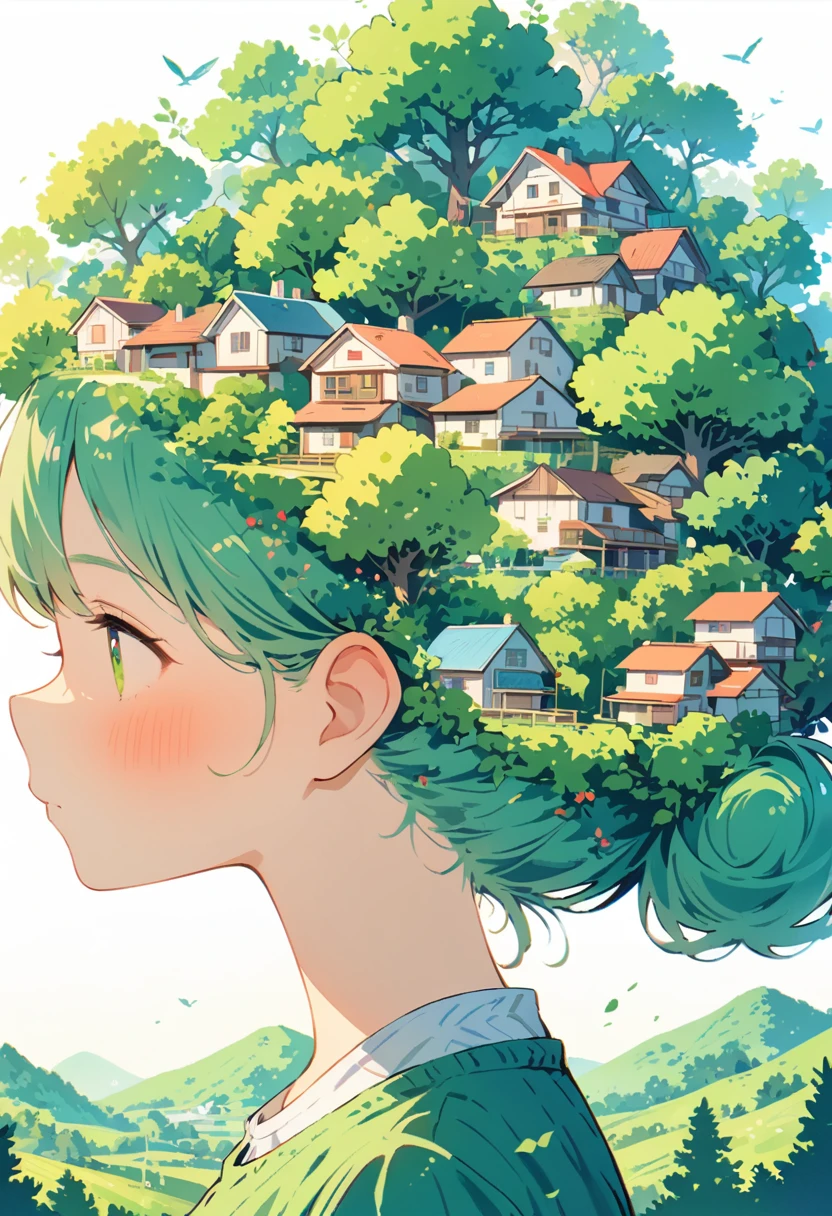 ((Long Shot:1.8)), (masterpiece, Highest quality:1.2), One girl, alone，