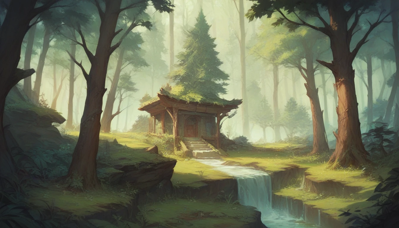 dense forest , epic Art of RPG
