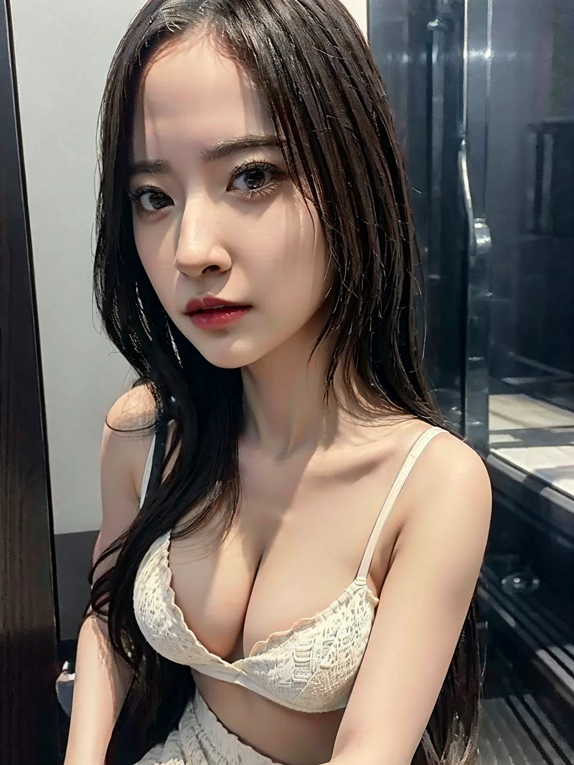 1girl, girl crawl, masterpiece, best quality, highest quality, (Front light:1.3), (photorealistic:1.3), natural light, extremely detailed CG unity 8k wallpaper, focused, 8k wallpaper, extremely detailed, ultra realistic, photorealistic, sharp focus, absurdres, (HDR:1.2), (high contrast), photograph, detailed and intricate, instagram, portrait, highly detailed, digital painting, artstation, concept art, smooth, sharp focus, illustration, (whole body:1.5), (big breast sizero bra, ((looking at viewer)), HQ skin, ((slim body)). slim thighs,