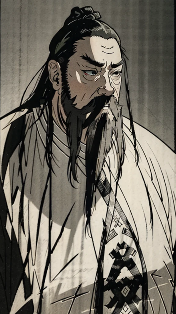 Wearing a black swimming cap、Oriental、Men in ancient Chinese costumes、(ancient chinese hairstyle male)、As seen in the Romance of the Three Kingdoms々military commander、Highest quality、masterpiece、Ultra-high resolution、(Realistic:1.4)、Game Poster、Crisp and beautiful image quality、Long beard、Embroidered cloth wrapped around a topknot、whole body ,(green metal armor, metal dragon head on the shoulder, Holding a sword, (Skin of color, ),(long heavy black beard):1.2), (green metal armor with intricate pattern:1.2), gloves, Long trousers, (Very detailed, bloom:1.5), (Highest quality, Concept Art, 4K), (analog:1.2), (high sharpness), (Detailed pupil:1.1), (Painting:1.1), (digital Painting:1.1), Detailed face and eyes, masterpiece, Highest quality, (Very detailed写真:1.1), 8k, photoRealistic, (Black Hair, Dynamic Short Hair), (PurerosFace_v1:0.2), [:(Detailed face:1.2):0.2], sharp, Realistic, Realistic Shadow, 