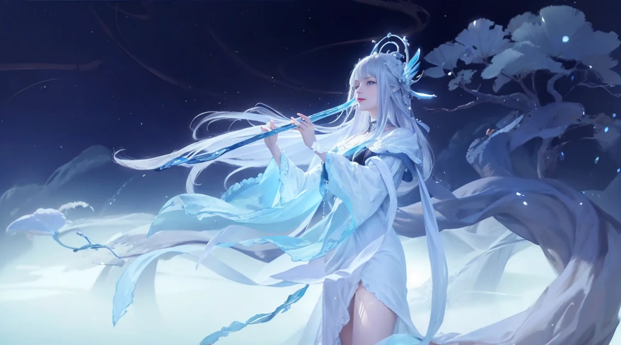 (surreal), (shape), (Improved resolution), (8k), (very detailed), (Best shape), (beautiful and detailed eyes), (highest quality), (Super detailed), (masterpiece ), ( wallpaper), (detailed face), 1 girl, , white dress, looking at the viewer, small details, detailed face, in the dark, deep shadow, private key, Pure erotic face ace_v1, smile, long hair, black shawl straight hair , 46 point diagonal bangs