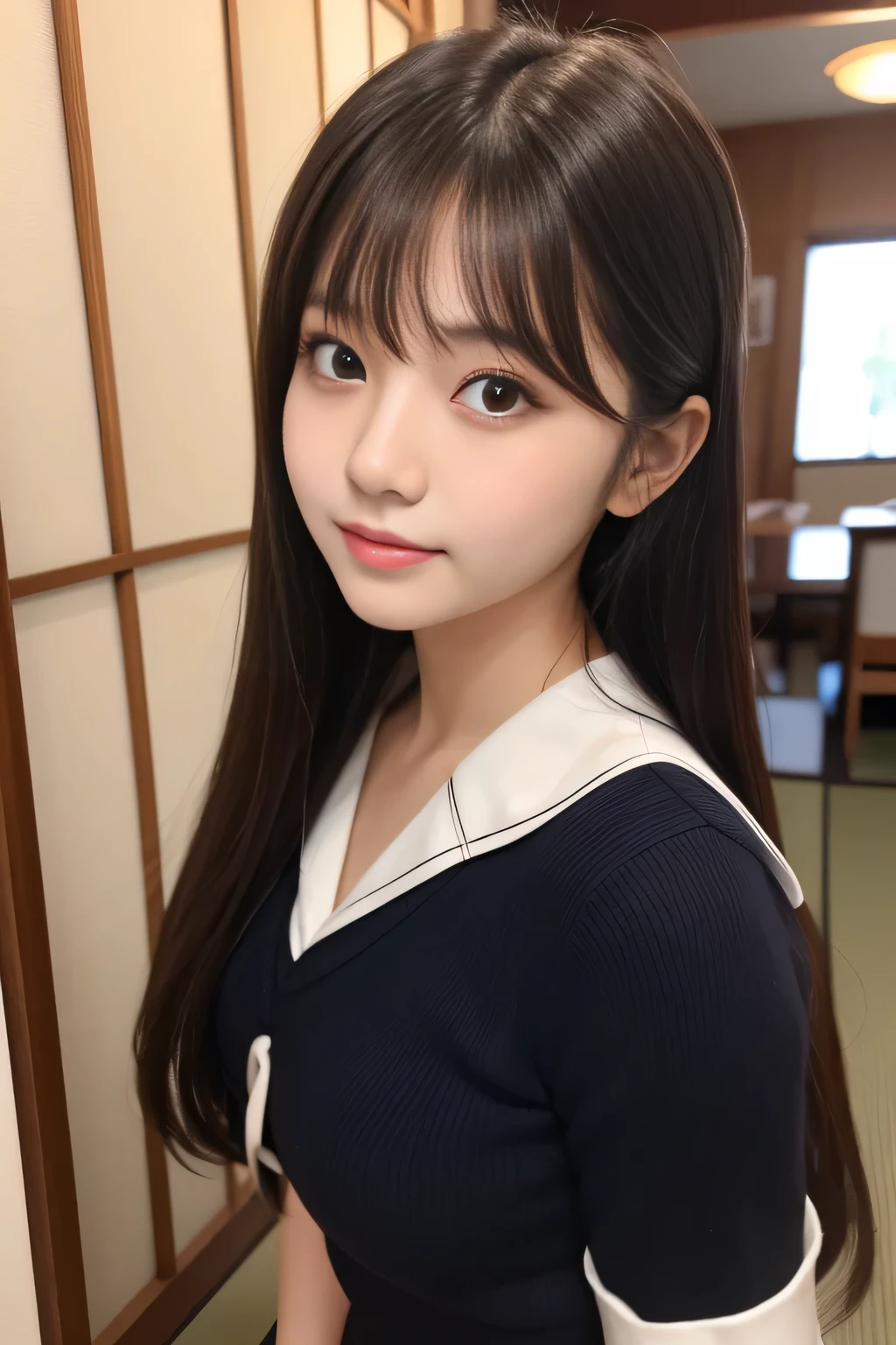 1 girl, school girl, gorgeous young korean woman, beautiful Japanese girl, beautiful young Japanese girl, young and cute asian face, popular Japanese makeup, 8k selfie, beautiful japanese girl face, girl cute beautiful face, young and adorable Japanese face, beautiful asian girl, one adorable Japanese face, rich bust