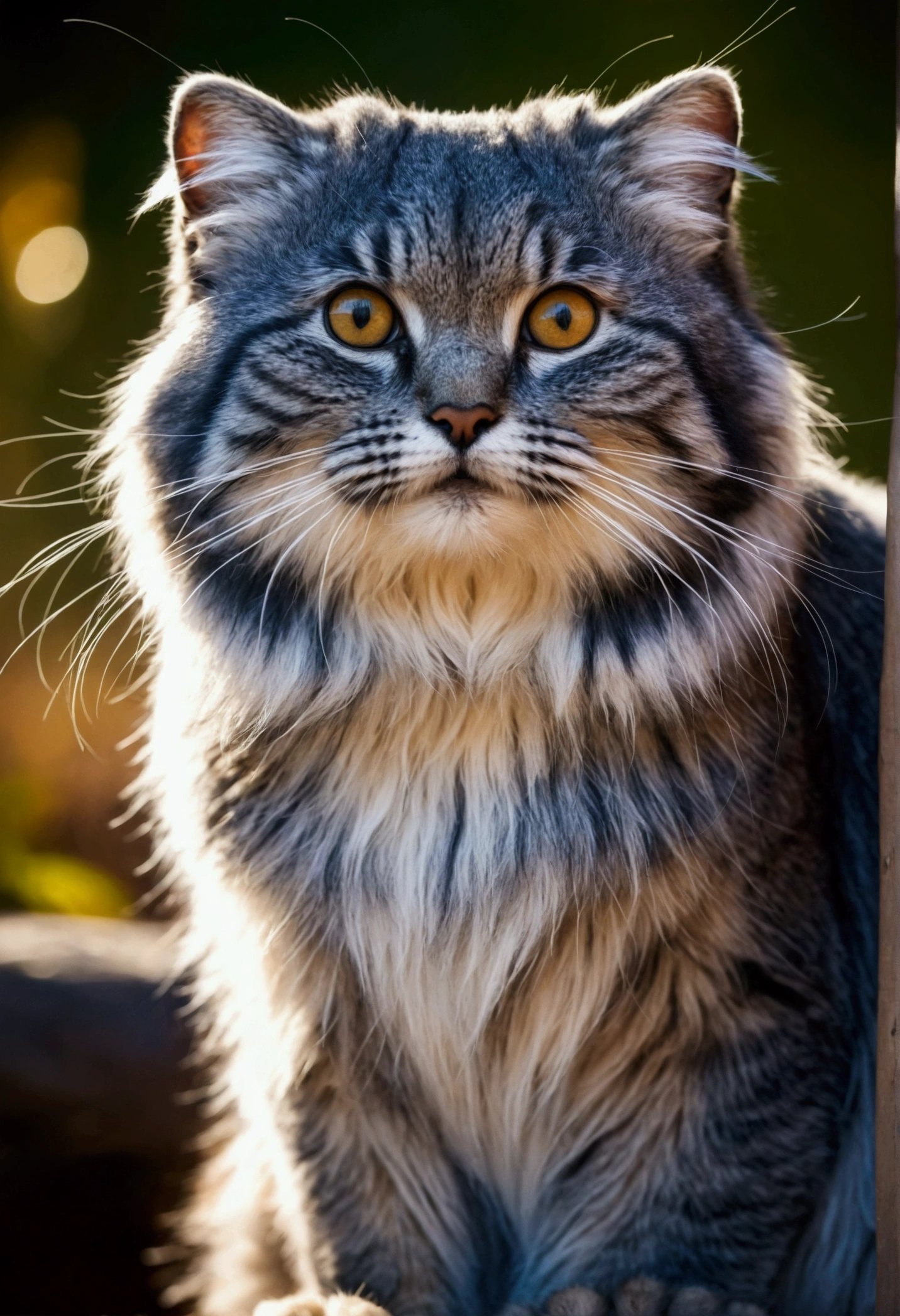 Manul cat Ghibli style below freezing