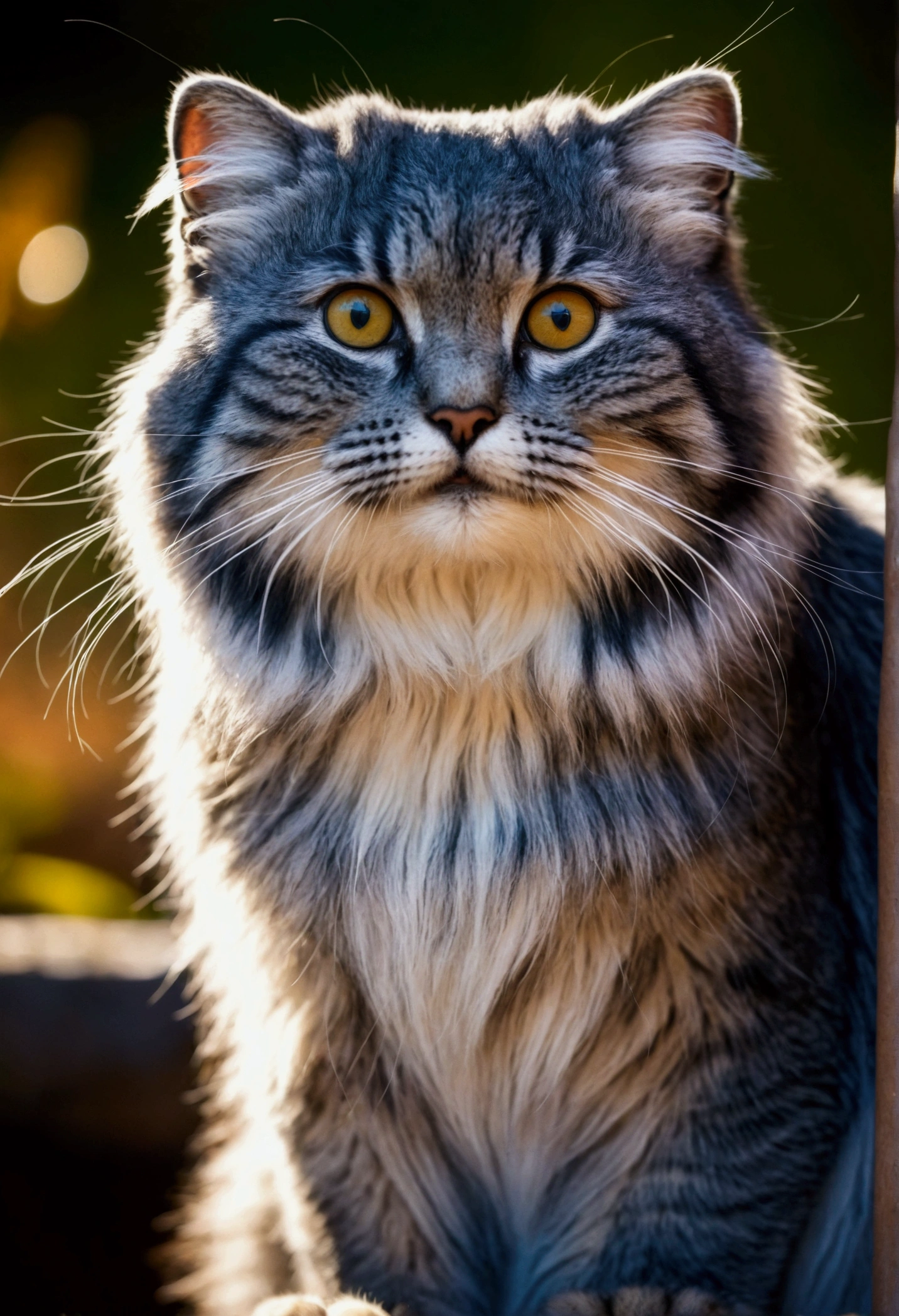 Manul cat Ghibli style Make the background look cold
