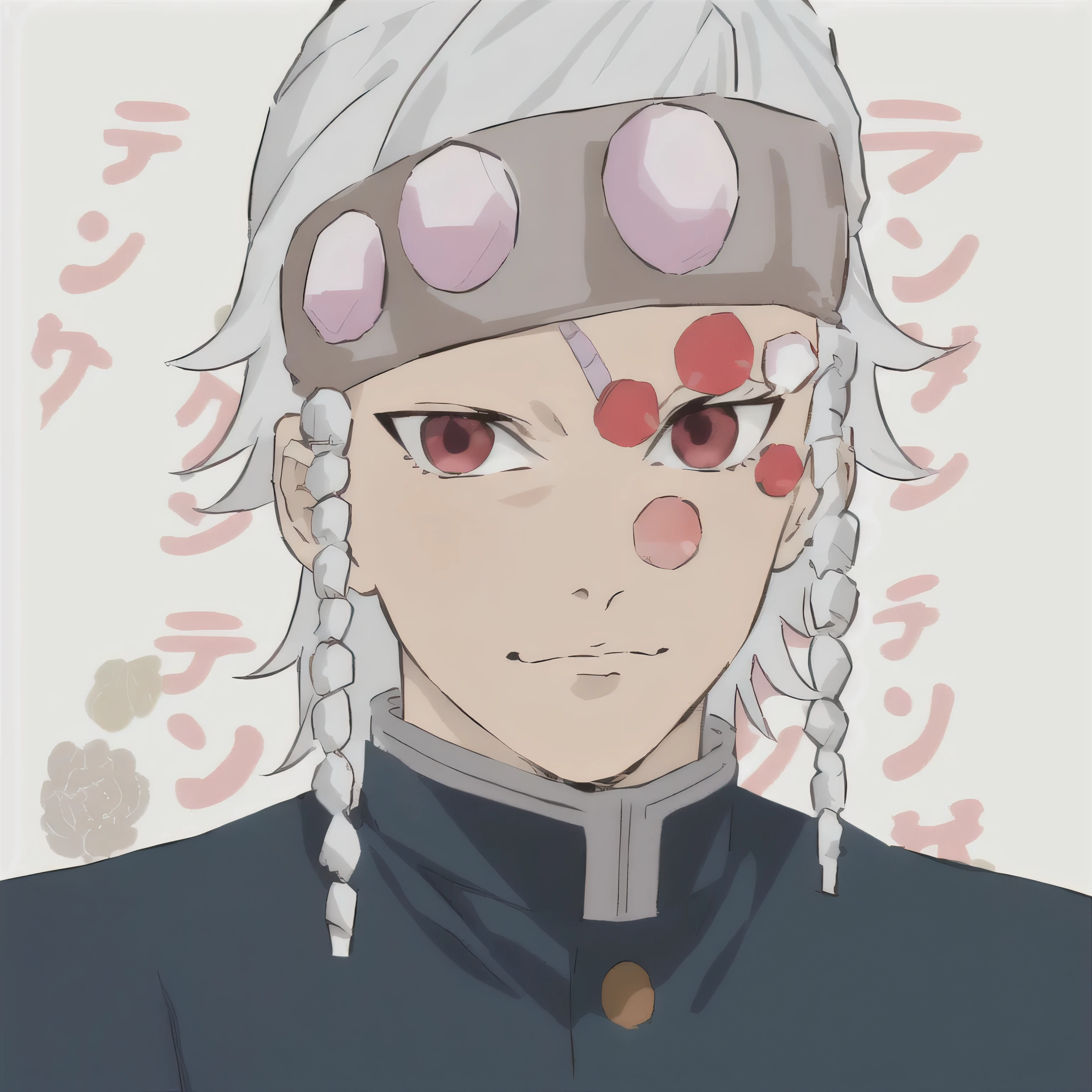 anime character with white hair and red eyes and a gray hat, haruno sakura, shiro takatani, nagito komaeda, inspired by Kamisaka Sekka, akiyuki shinbou, shiro from deadman wonderland, a silver haired mad, anime character, seinen manga portrait, wataru kajika, white haired deity