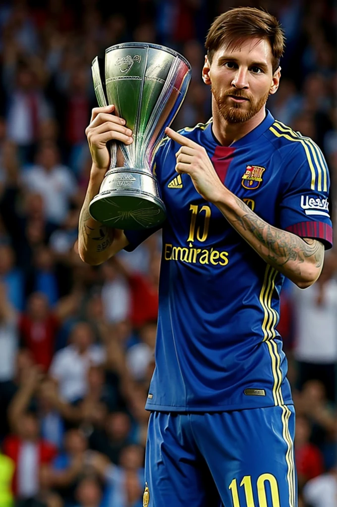 Messi with the Euro Cup