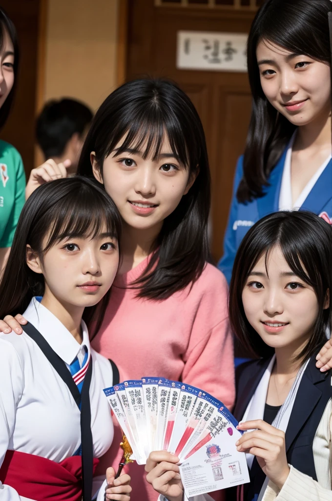 Japan was defeated by Korean female students.