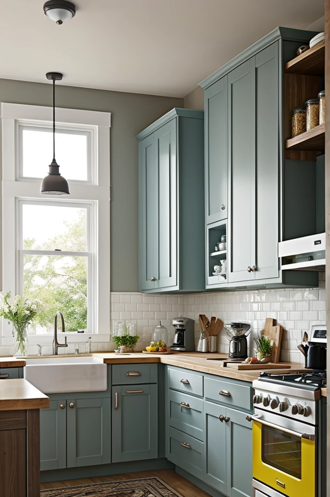 Divide and decorate a 3 by 4 space in the kitchen room