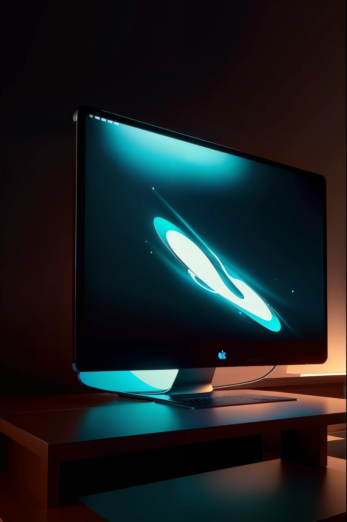 For the best digital picture (DP) for a tech channel, consider the following description:

A contemporary, high-definition image (4K, ultra HD, 1.2 length:1) showcasing a sleek, metallic Apple MacBook Pro resting on a minimalist wooden desk. The MacBook's screen is displaying a vibrant, futuristic interface with code lines and icons. In the background, an innovative, modular workspace is filled with cutting-edge gadgets. The room is bathed in soft, ambient light, casting captivating reflections on the polished surfaces. The overall atmosphere is professional, innovative, and forward-thinking, embodying the spirit