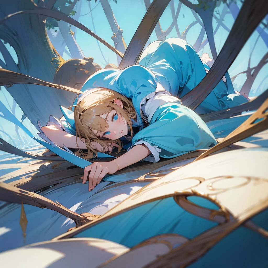 Alice in Wonderland, Magical creatures all around you, masterpiece, detailed
