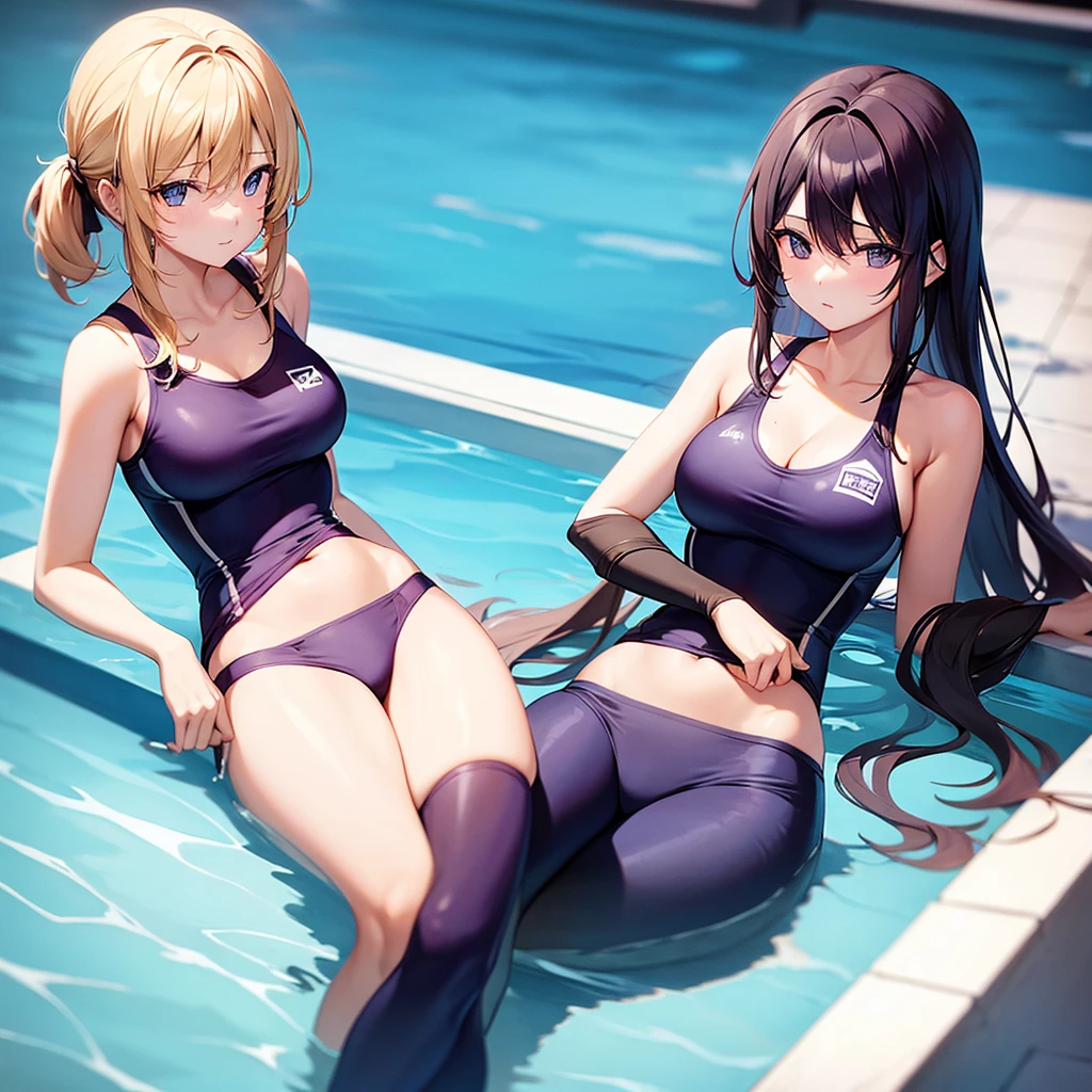Very sexy girls in pool clothes