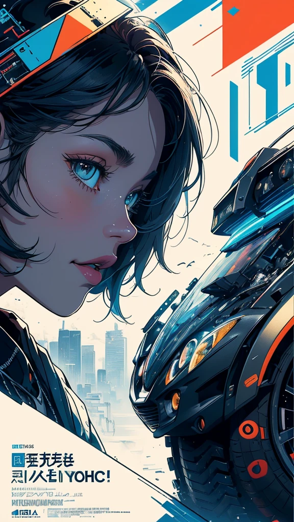 (((masterpiece, highest quality))),(((solo:1.2))),(((1girl:1.2))),32k wallpaper, very detailed, poster, vintage science fiction,(((((geometric cinematic movie poster))))), (bauhaus), shape,(((abstract))),(mid century modern),movie poster,(((((portfolio))))),(((((Close-up))))),(((((bust up))))),((((more various angle)))),(((highlight))),Vast landscape,((((heterochromia)))),(((complete. detailed face))),(((Extremely talented))),(((most complecated machine))),Colorful color scheme