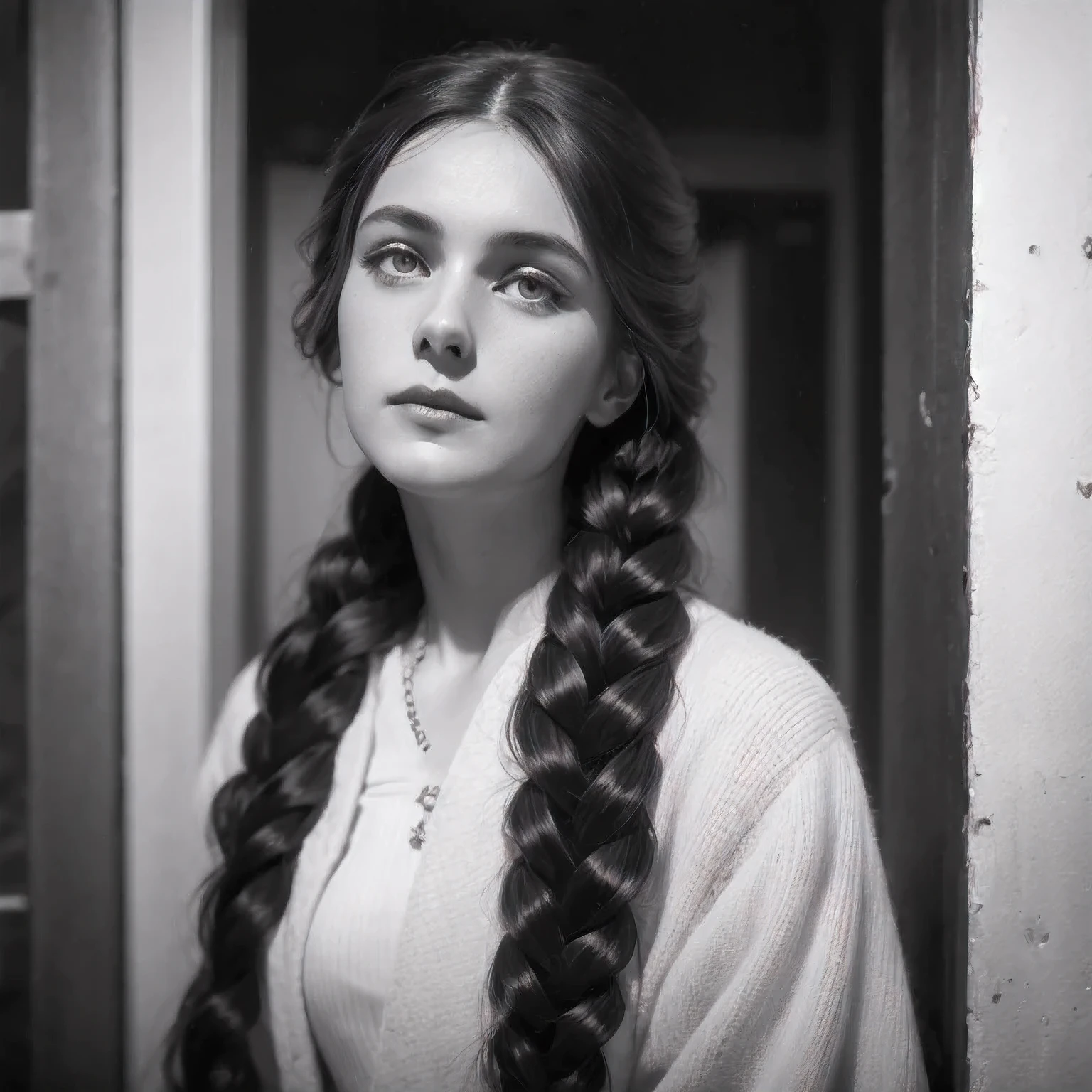 arafed photo of a woman with a braid in her hair, in her early 20s, maria fortuny, marianne collins, nadezhda tikhomirova, photo of young woman, leonora karrington, maria panfilova, anna kovalevskaya, anastasia ovchinnikova, lola dupre, e. h. beatrice blue