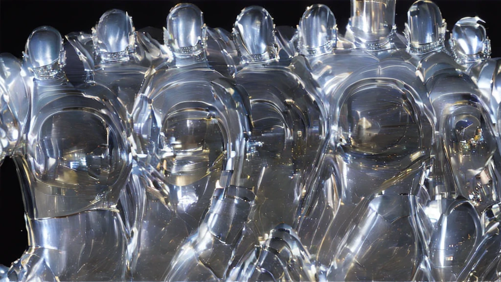 (masterpiece), Highest quality, (((Single color background,Grunge))), ((Shiny metallic texture,gym suits)), ((Robot art,Retro futurism,Vaporwave)),((Description of Hajime Sorayama))