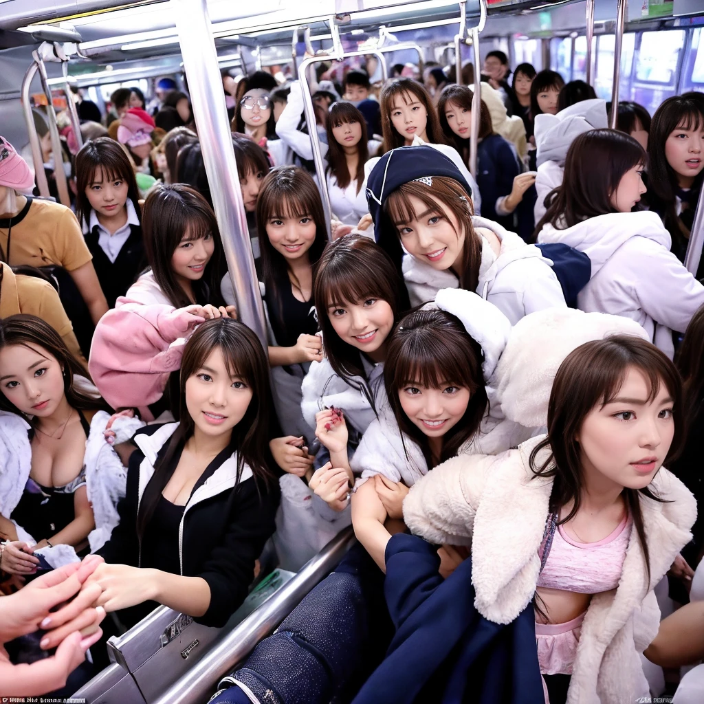 Ultra HD、Realisticな、Crowded train only for high school girls Japanese schoolgirl Angle from below Group photo 5000 High School Girls Surrounded by many high school girls Being looked down upon by many high school girls A lot of high school girls are wrestling One is being attacked by a large group of high school girls. Thousands of female students,10,000 High School Girls、Thousands of female students are watching us、Ultra-detailed、Realistic、Crowded train full of high school girls、Lots of schoolgirls in blazers、full house、Tens of thousands of female students Being looked down upon by everyone