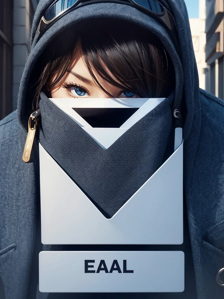 A cool icon for email with the letter L.