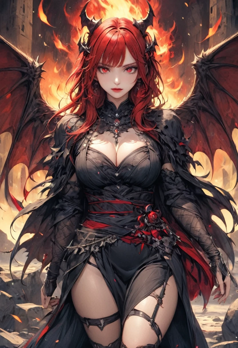 Coming down from the sky, A breathtaking masterpiece, Vivid, Caravaggio, 8k,Angelic,A large number of people,fallen Angel,Duel Night Battle Angel vs. Many Humans,9 prompts:「A surreal cinematic depiction of Astaroth, A powerful demon and princess of Hell, sheの魅惑的かつ恐ろしい栄光の中で.。」
she、Perfect porcelain skin、Plump red lips、The flames of hell smolder with sharp eyes、sheはこの世のものとは思えないほどの美しさを見せるはずだ.。sheの外見は、sheの悪魔的な性質を暗示する、Subtleties, The impersonal edge.。
sheの髪は長い、Shiny Black、It must be swaying as if blown by an invisible wind.。sheの頭の中では、Polished and bent to a wicked point、雄羊や山羊のHornのような装飾的なHornが飾られているはずです。
sheの体は豊満でありながら引き締まっている.、Muscles should be clearly defined, Like a predator.。Instead of feet、鋭い黒いnailの先を持つ獣のような趾行脚が必要です。
sheの体はsheの服ではない、Partially covered by a segmented carapace made of insect-like crimson and black chitinous plates。'Exoskeleton.、Skin must be exposed。
sheの背中から、Its spread reaches at least 20 feet.、have large leathery wings like a bat.、それはsheに邪悪な威厳のオーラを与える.。
background、There are towering rocks and rivers of lava..、It should depict a pit of burning sulfur., Hell itself.。background、Little Ghost、Tormented Soul、You will see other demonic figures being tormented..。
Dramatic lighting of fire and lava、sheの姿には深く不吉な影が落ちている.、それはsheの非人間的な魅力と力を強調する.。The overall atmosphere is、A combination of smoldering temptation and evil intent will bring an end to the pure world..。
This detailed prompt is available in the、、It covers all the fascinating and terrifying aspects of Astaroth..。The mysterious, Devilish beauty、Horn、nail、Insect-like shell、Giant bat wings、そして地獄のようなbackground。Photorealism、Dramatic lighting and shadows、and emphasizes the atmosphere of smoldering temptation mixed with world-destroying malice..