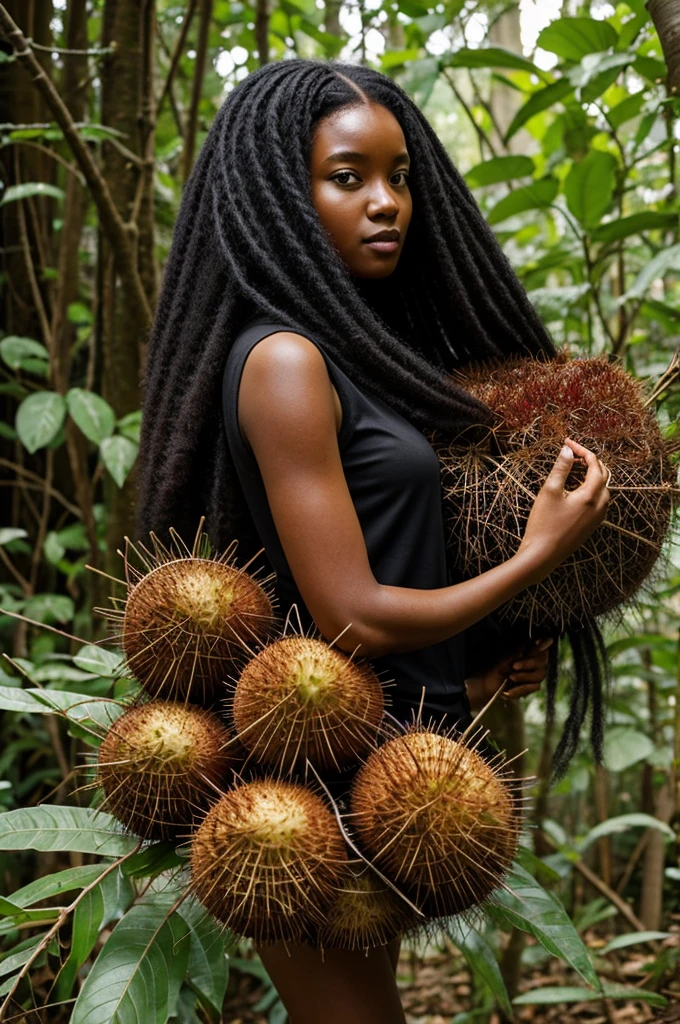 Black female forest rambutan