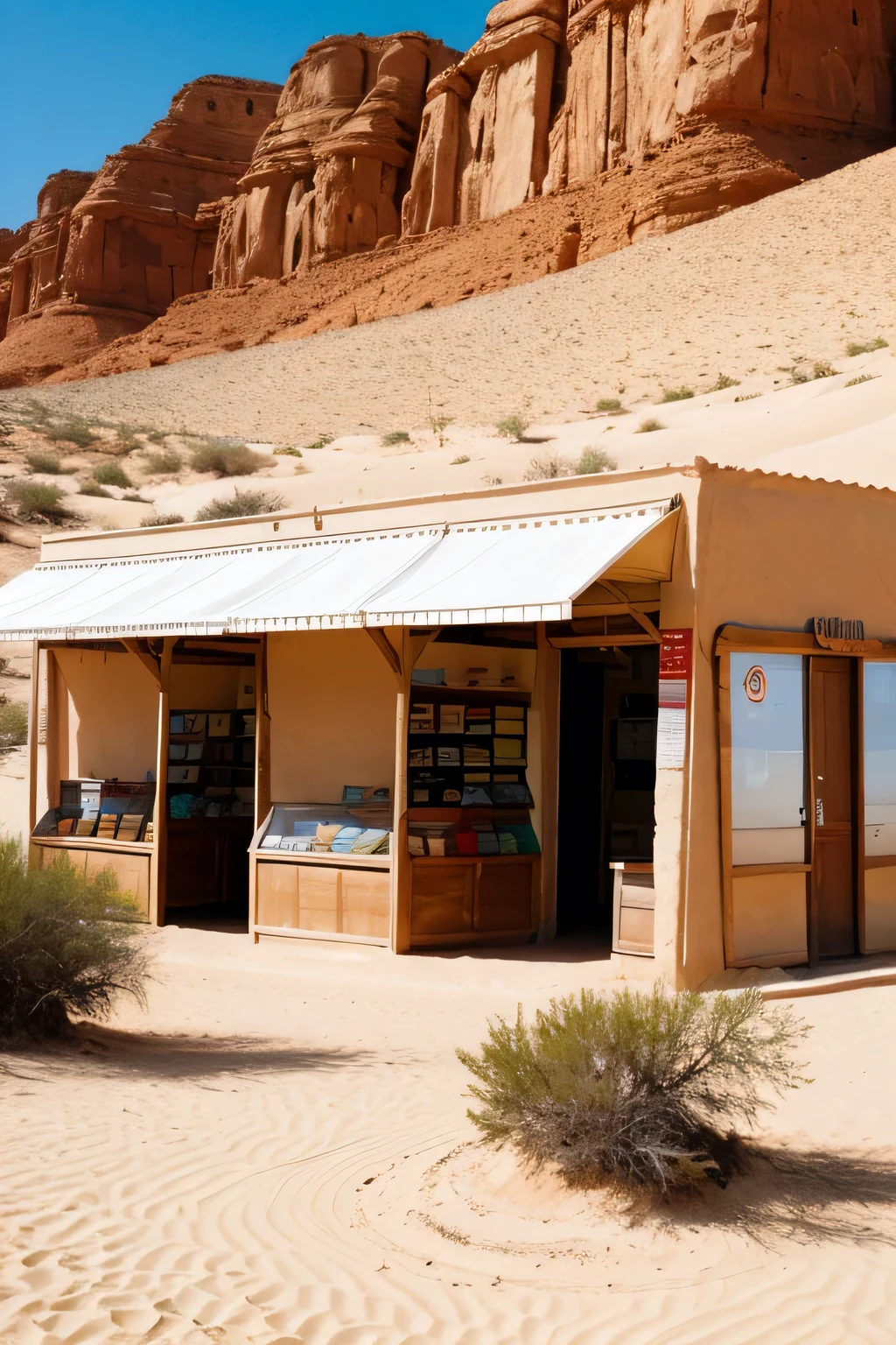 Un magasin effrayante au millieu d un desert