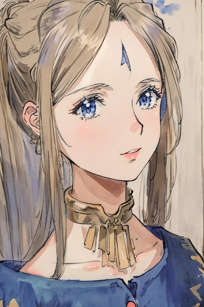 masterpiece, best quality, an extremely delicate and beautiful girl,an extremely delicate and beautiful, world masterpiece theater, ultra-detailed, highly detailed, best quality, blonde hair, highres, extremely detailed,1girl, best quality, illustration, looking at viewer, impasto, canvas, oil painting, realistic, realist ,real,Belldandy_Blue_Dress, 