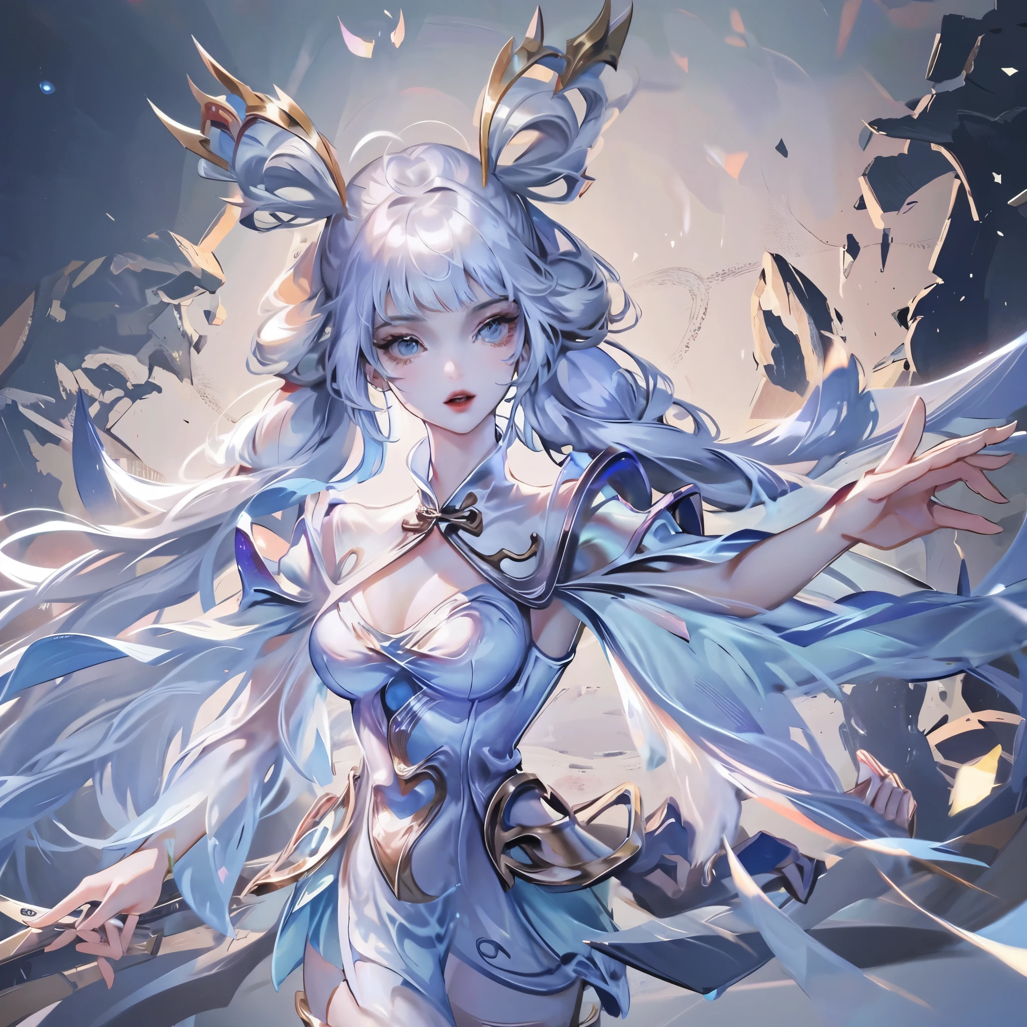 A gorgeous and beautiful tarot card of the Elf Warrior Queen, Fractal Magic, Illustrations in the style of Travis Charest, Ink Line Drawing, poster, Elle Fanning Model, CG Society, Fantasy Art, detailed illustration, mystery, Botanical masterpiece, detailed, Surrealism, 象征主义和Surrealism的元素, Sophisticated design, Intertwined, Beautiful woman, Flowers, Pastel.